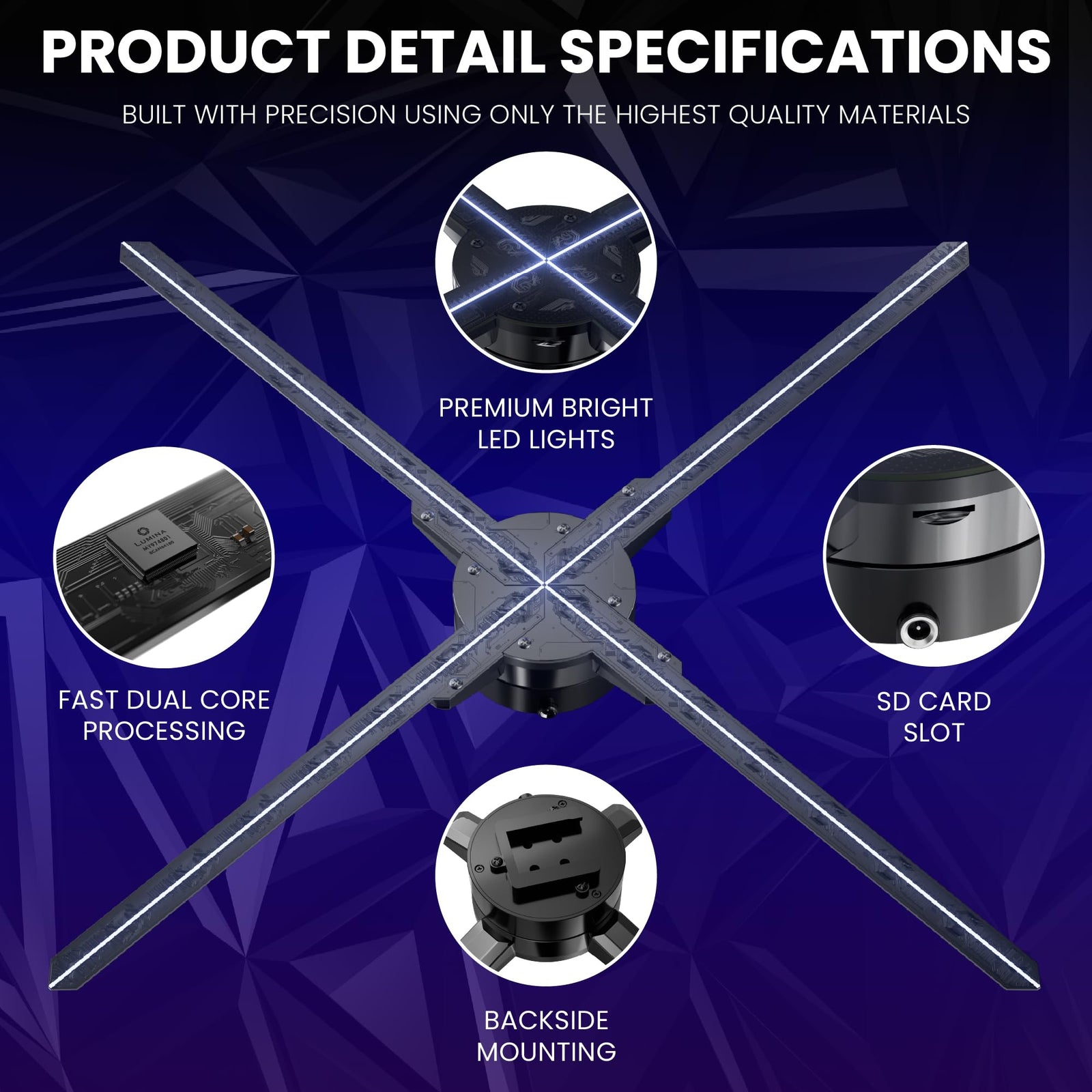 HoloX™ 3D 25 inch Hologram Fan